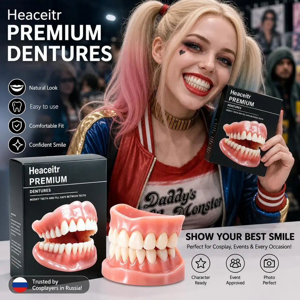 Silicone Cosmetic Denture Set – Natural Instant Smile Fit