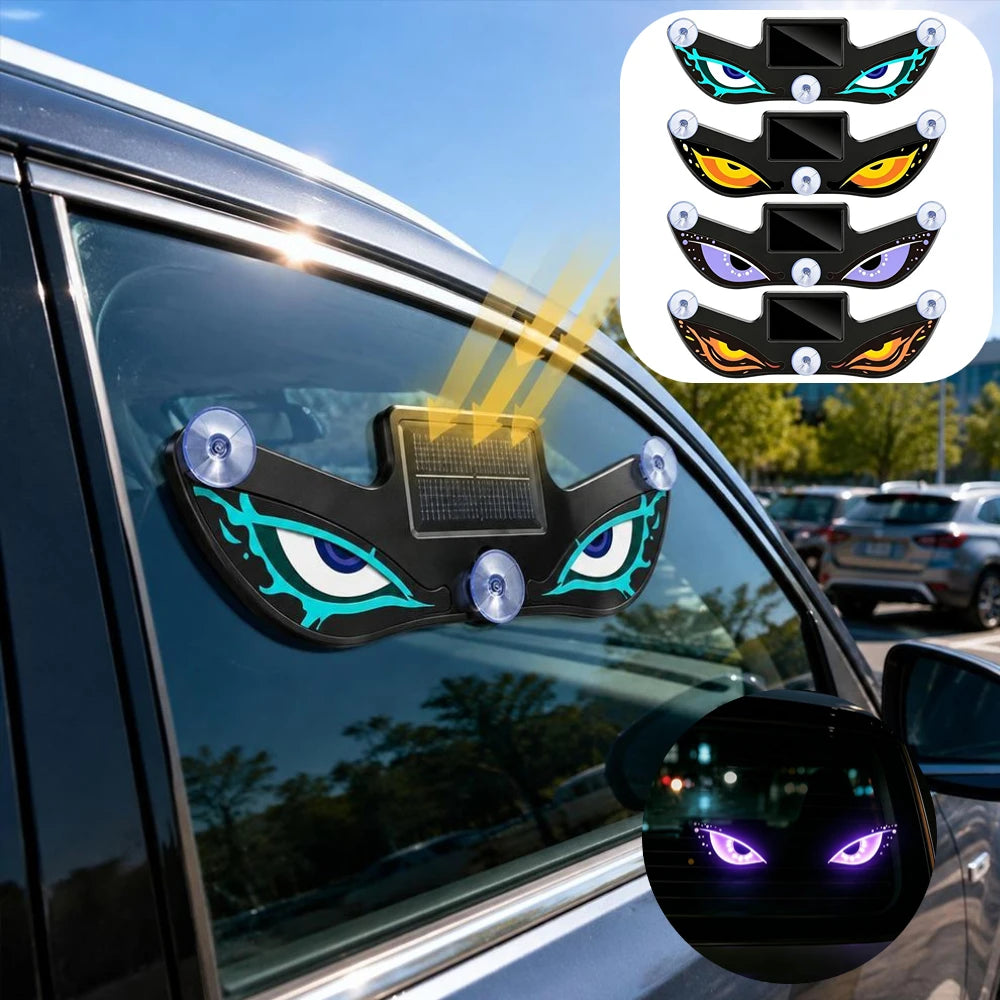 Solar Demon Eye LED Car Ambient Light – Breathing Neon Decor