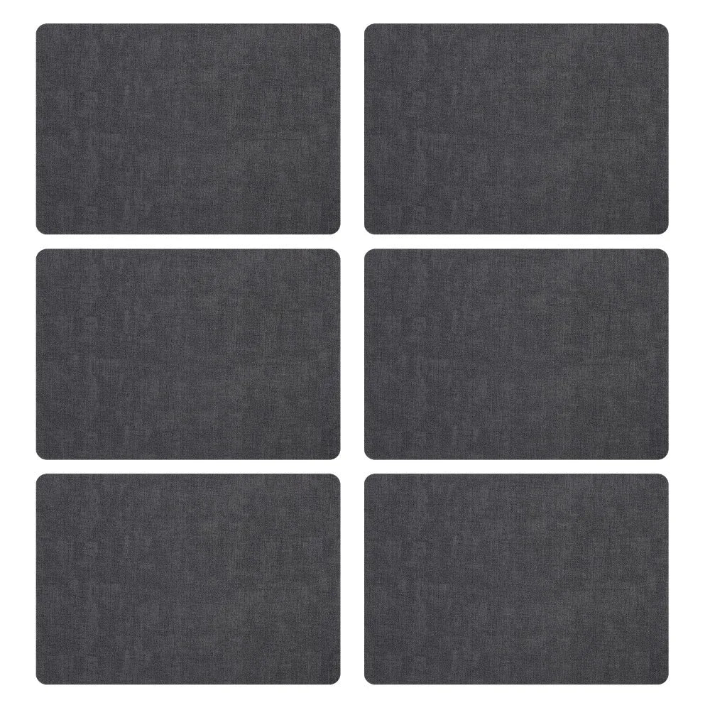6-Piece Faux Leather Placemats – Waterproof & Heat Resistant