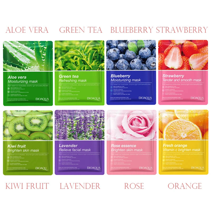 YIMINGYI 8-Pack Plant Extract Face Masks – Hydrating & Firming