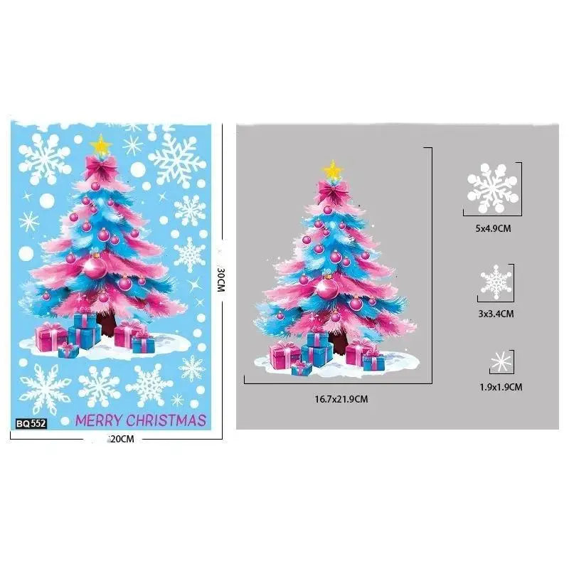 Christmas Window Clings – Removable Self-Adhesive Festive Decals