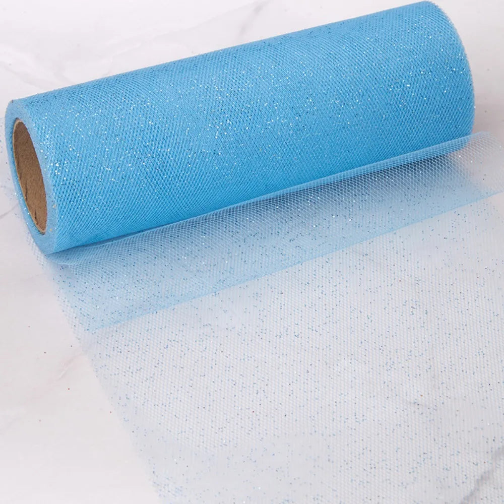 Glitter Sequin Mesh Fabric Roll – 10 Yards Tulle for DIY