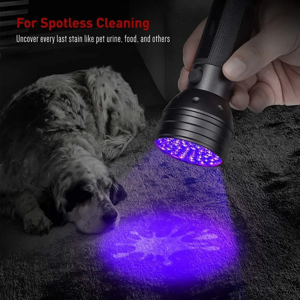 UV Black Light Flashlight 9/12 LED 395nm – Pet Stain Detector