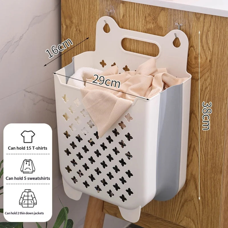 Wall Mounted Foldable Laundry Basket – Large Capacity