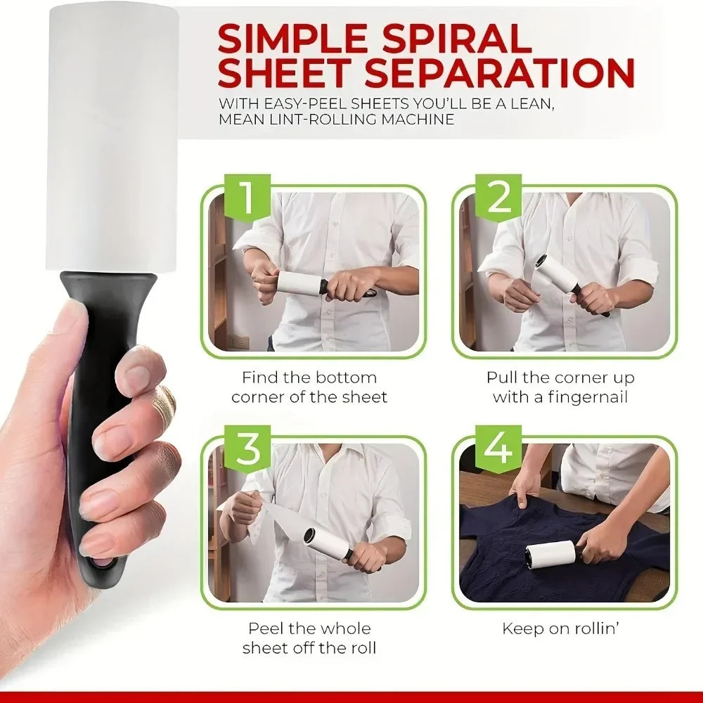 Sticky Lint Roller 120/300 Sheets – Pet Hair & Dust Remover