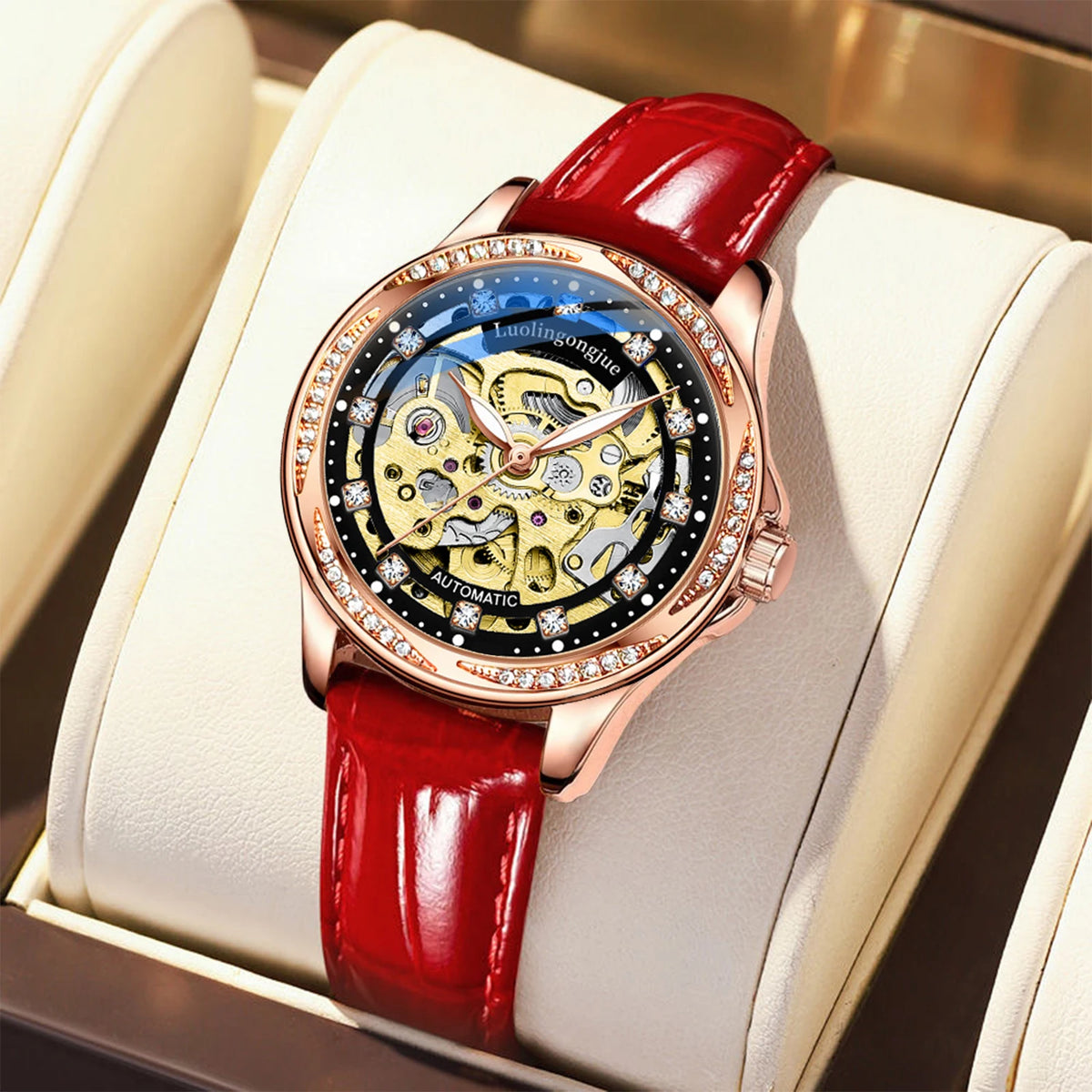 Women's Automatic Mechanical Watch – Hollow Diamond Luminous