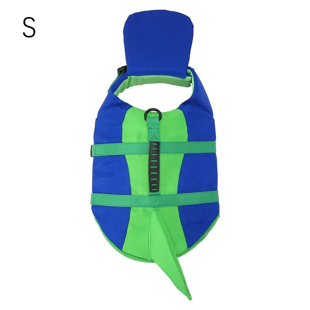 Dog Life Jacket Swim Vest – Buoyancy, Handle & Tail Fin