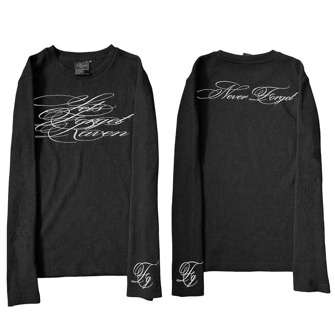 Y2K Graphic Long Sleeve T-Shirt – Retro Gothic Streetwear Tee