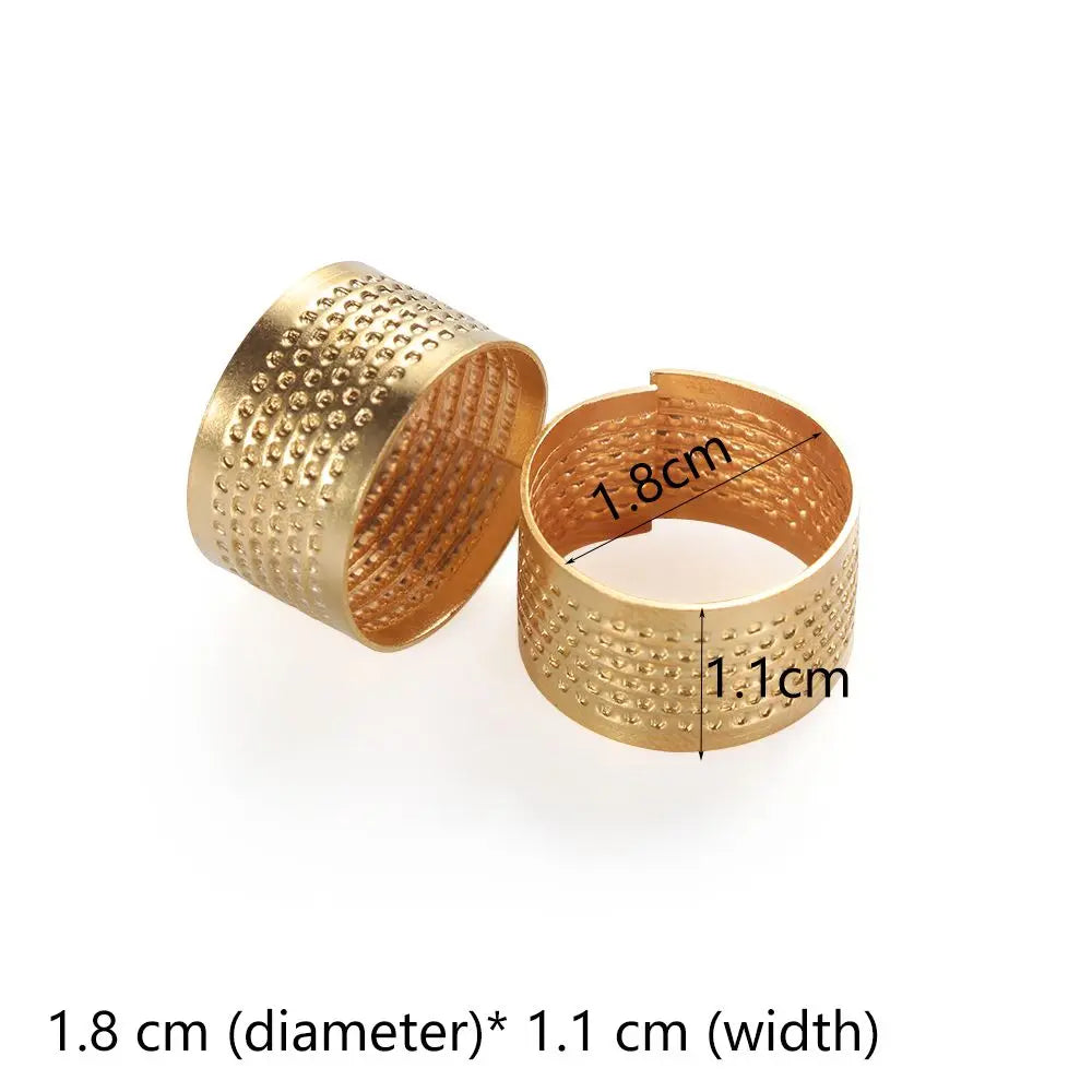 Vintage Gold Metal Needle Thimble – Sewing Finger Protector