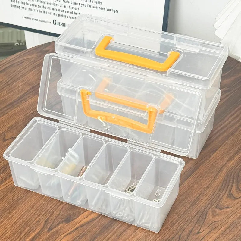 Small Parts Organizer – 6-Compartment Hardware Storage Box