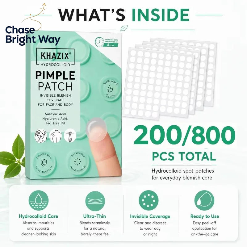 Hydrocolloid Acne Pimple Patches 200/800Pcs – Invisible Spot Stickers