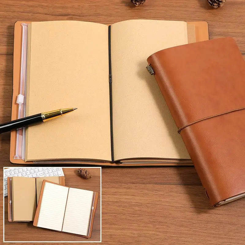 Vintage Faux Leather Refillable Notebook | Loose Leaf Journal