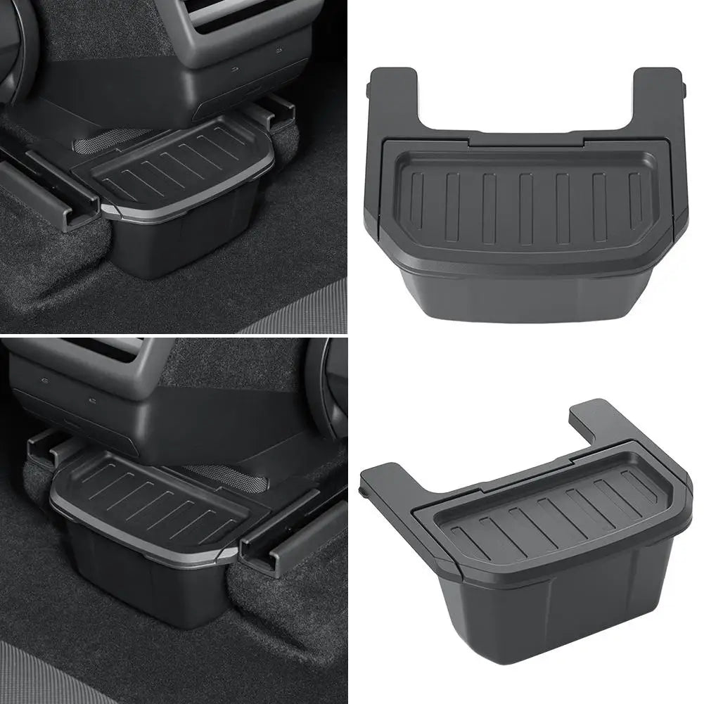 Tesla Model Y 2025–2026 Rear Armrest Storage Box | TPE Black