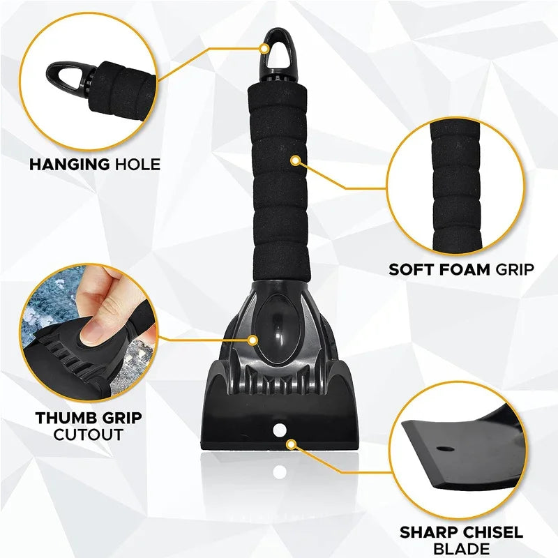 Car Ice Scraper Mitt – Waterproof Snow Brush & Warm Glove