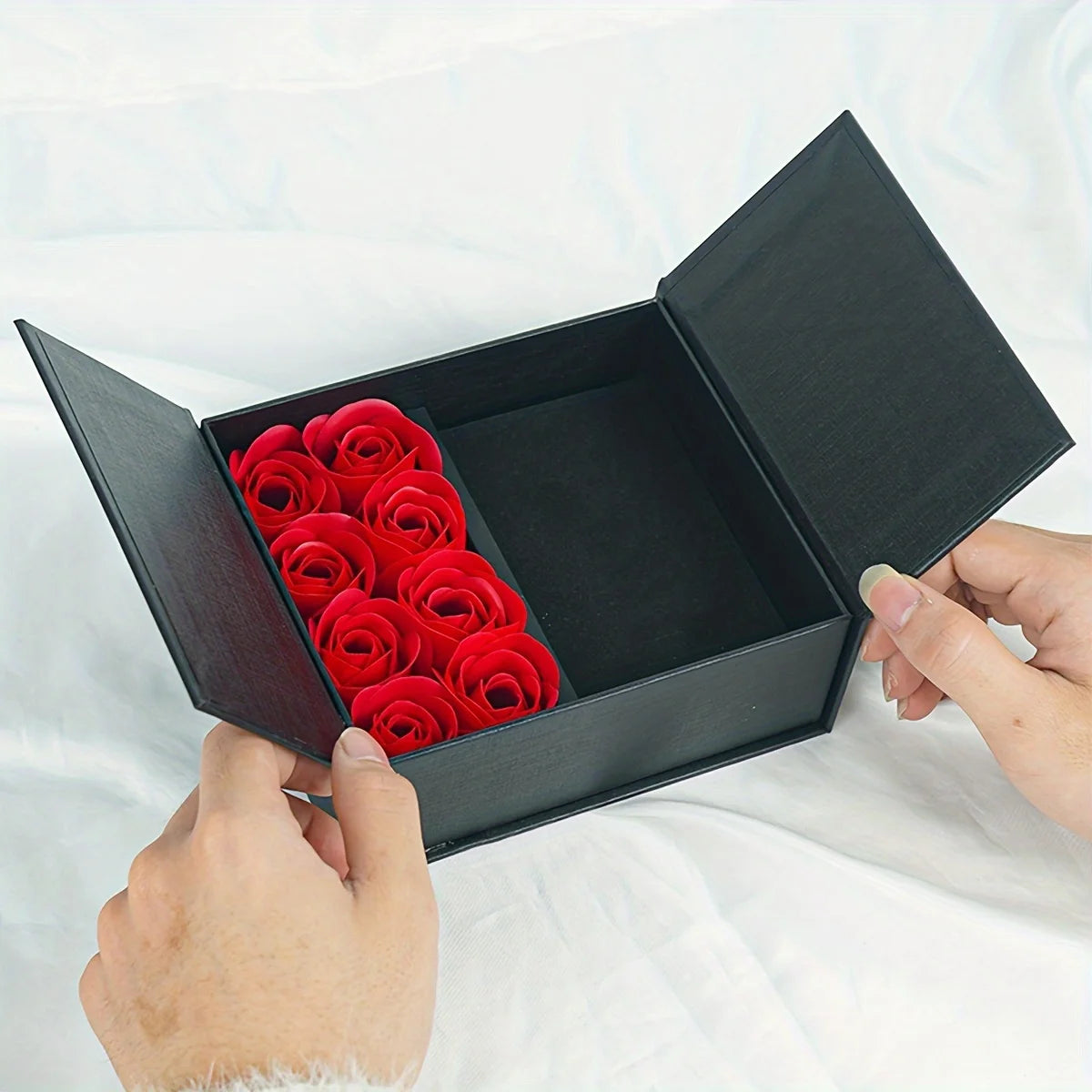 Valentine's Day Rose Flower Kraft Paper Jewelry Gift Box