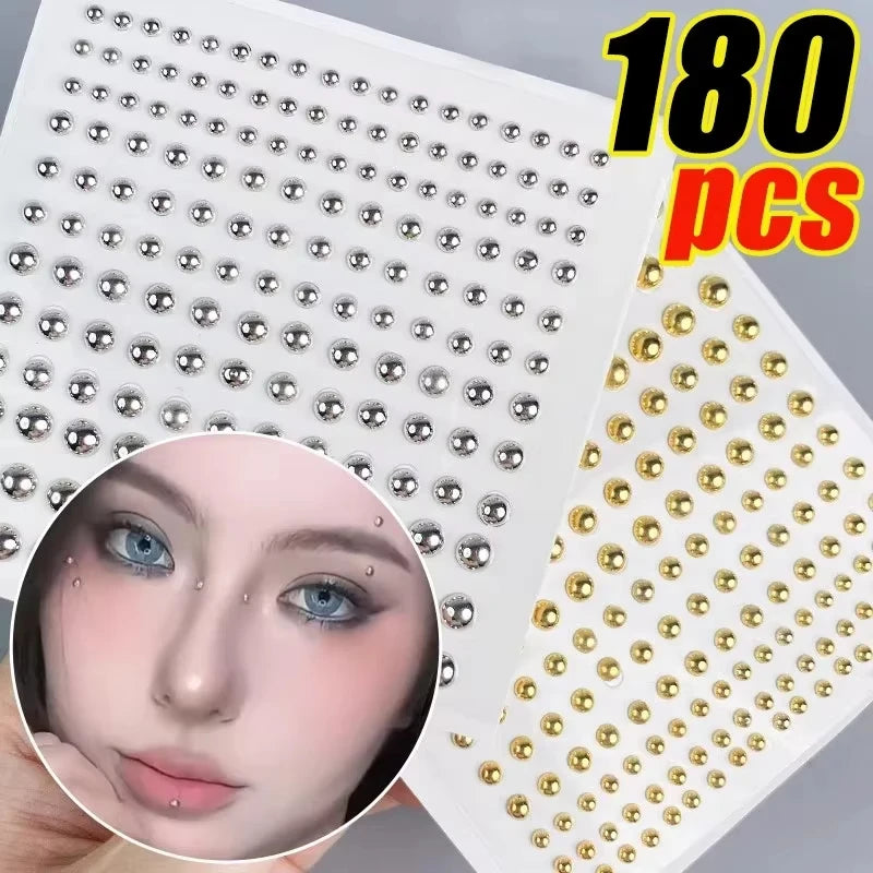 180pcs Non-Piercing Fake Body Jewelry Stickers – Nose Lip Earring