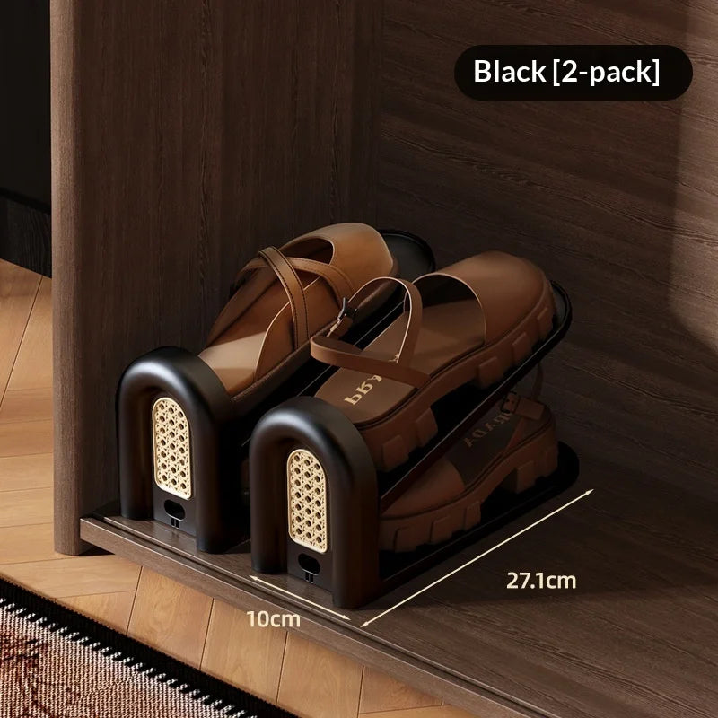 Adjustable Multi-Tier Retro Shoe Rack Organizer | Entryway