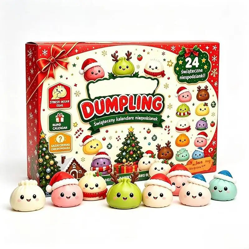 24-Day Christmas Advent Calendar – 24 Squishy Dumpling Toys