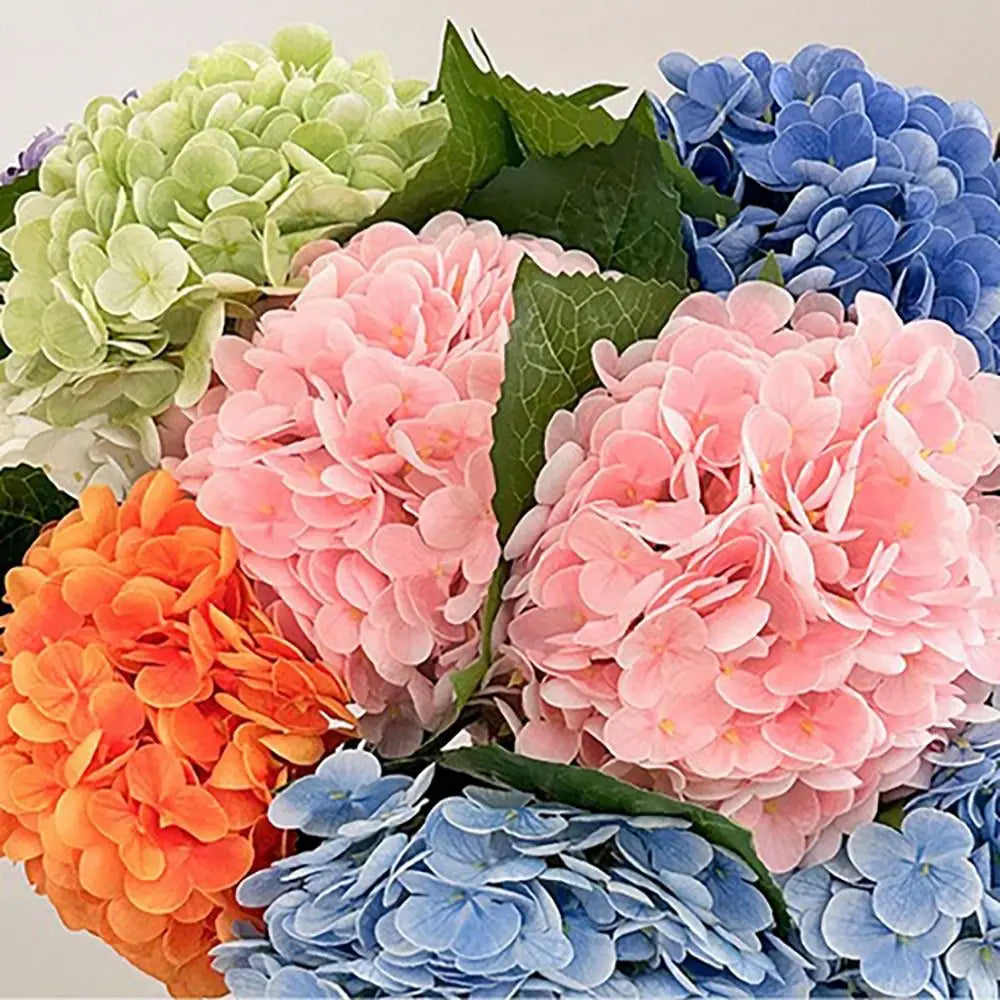 Silk Hydrangea Artificial Flower Head – Large 3D Realistic
