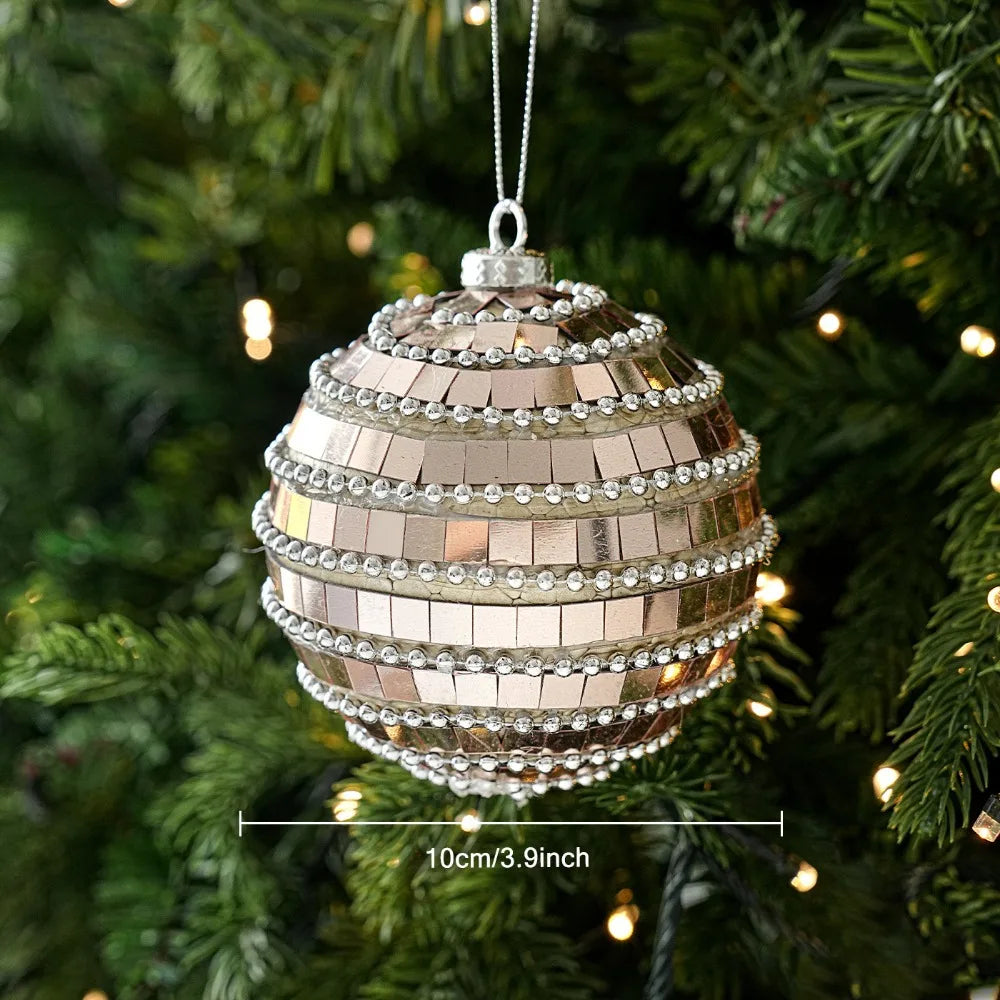 Mirror Disco Ball Christmas Ornament – Hanging Pendant Decor