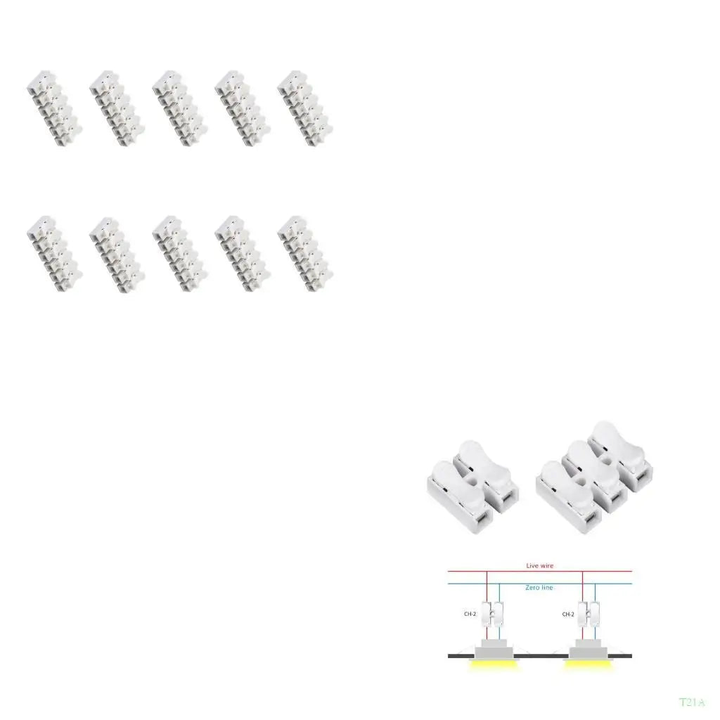 T21A Press-Type Quick Wire Connector Terminals – 10-Pack