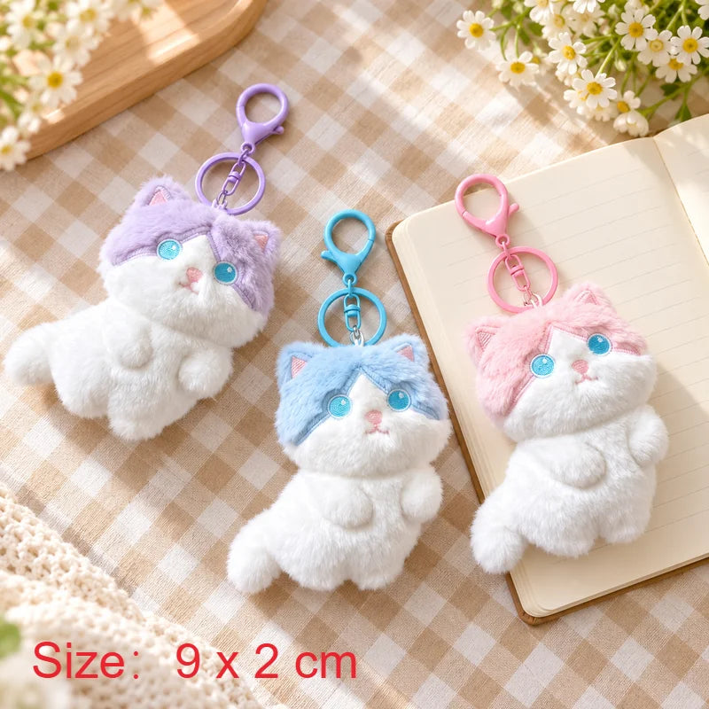 British Shorthair Kitten Plush Keychain | Soft Cat Bag Charm
