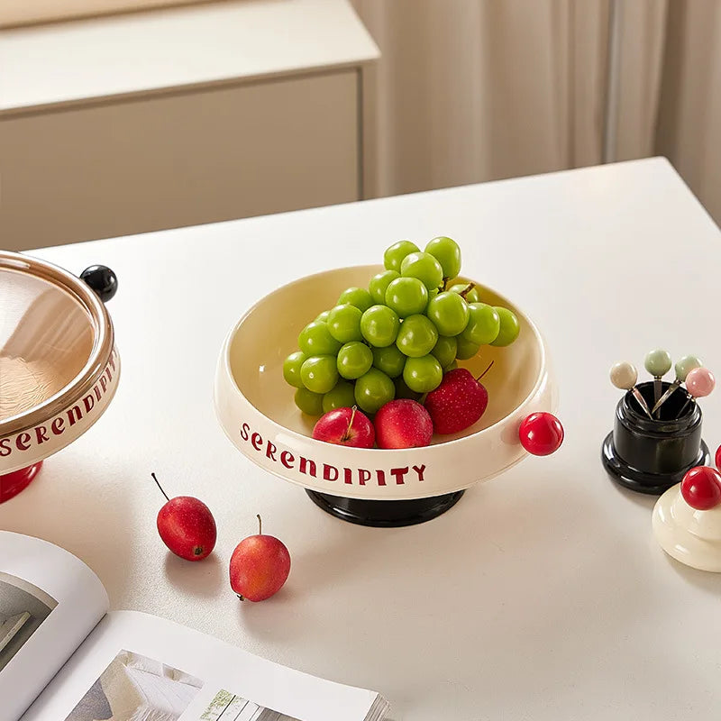 Elevated Fruit Bowl & Snack Tray with Lid | Kitchen Organizer