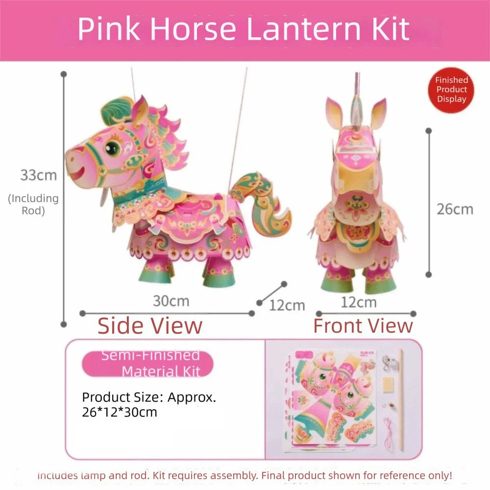 DIY Horse Lantern Kit – Waterproof Hanging New Year Lantern