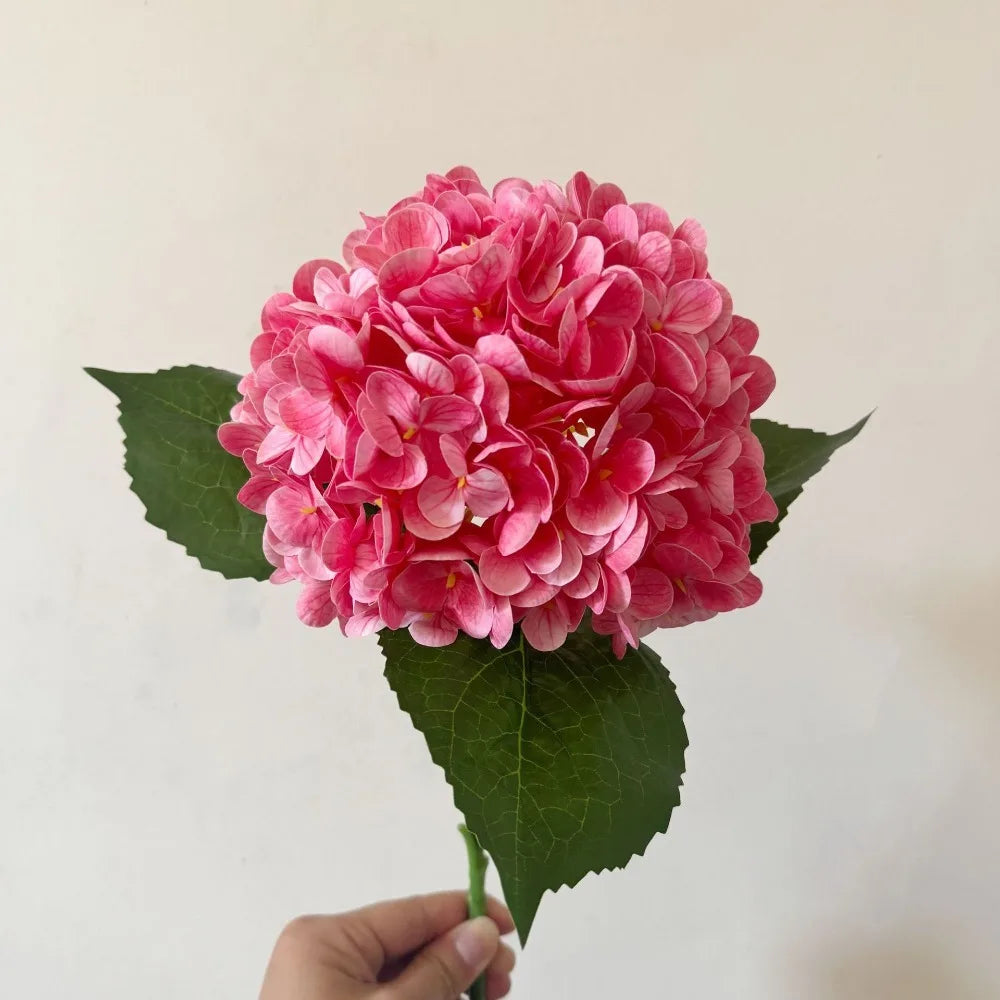 Silk Hydrangea Artificial Flower Head – Large 3D Realistic