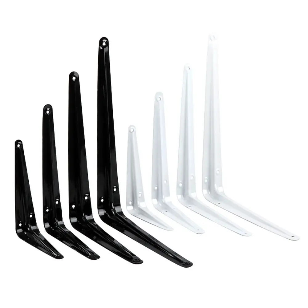 Metal L-Shaped Triangular Wall Shelf Bracket 4–14" | Corner Brace