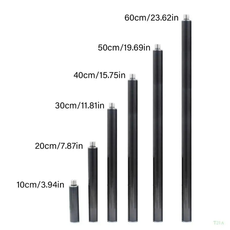 T21A Carbon Fiber Extension Rod – 5/8"-11 Thread, 10–60cm