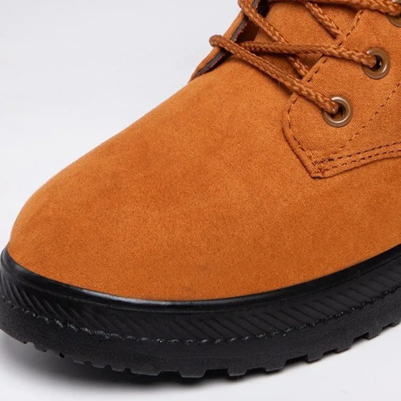 LEDP Women's Fur-Lined Snow Boots – Warm Platform Ankle Boots