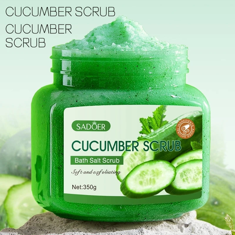 SADOER Cucumber Exfoliating Body Scrub Shower Gel – 350g