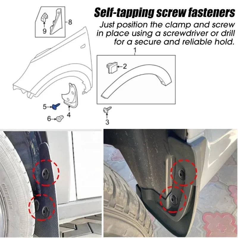 U-Type Self-Tapping Screw Clips – Anti-Rust Car & Moto Kit