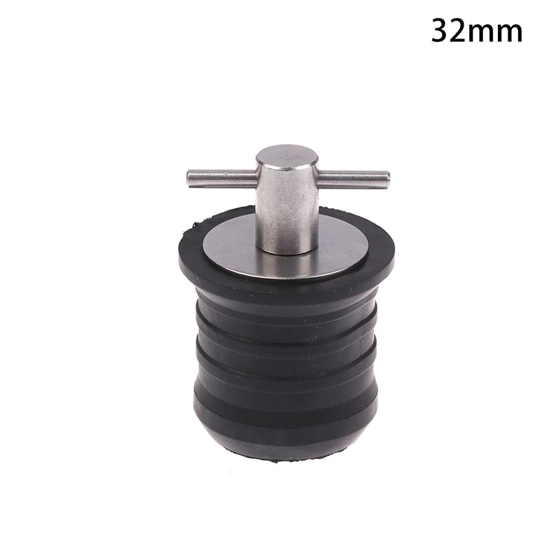 T-Handle Marine Drain Plug 25mm & 32mm Twist-Turn Rubber
