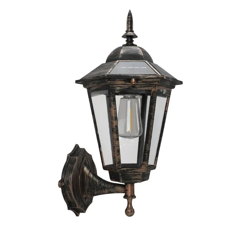 Solar Vintage Outdoor Wall Light | Motion Sensor & IP65 Waterproof