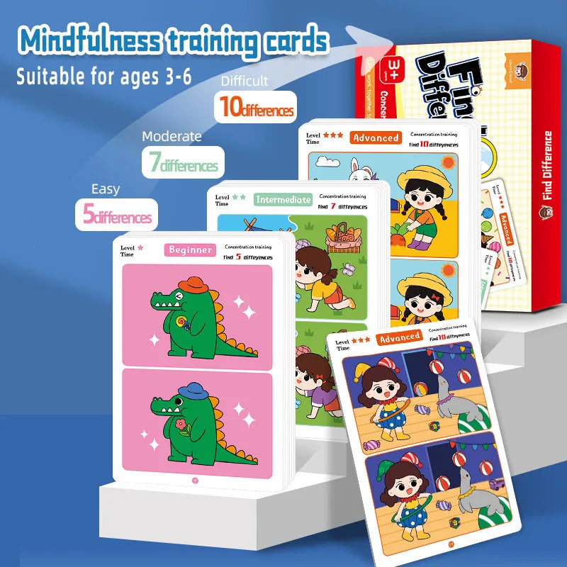 Find the Differences Card Game – Reusable Kids Puzzle