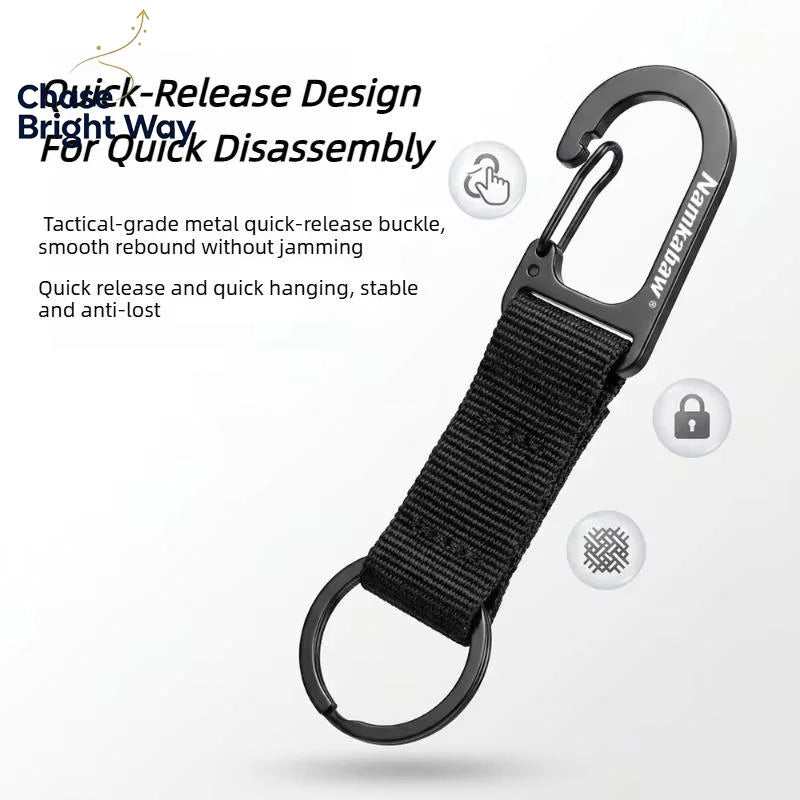 Webbing Snap Hook Carabiner Clip – EDC Key Ring for Hiking