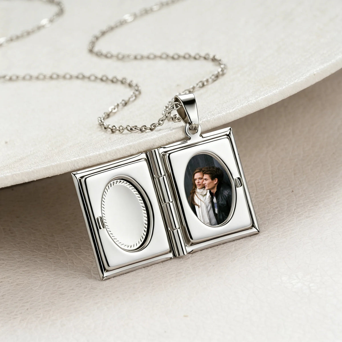 Personalized Photo Locket Necklace | Custom Heart Pendant
