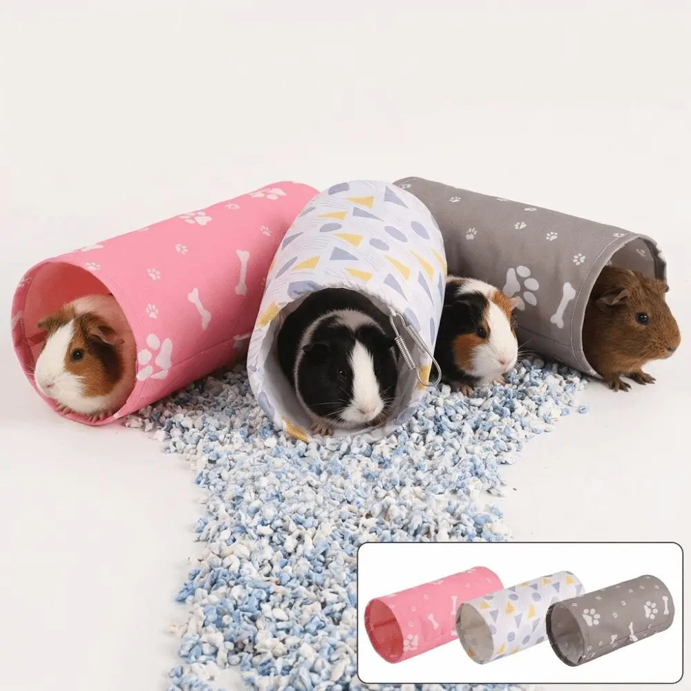 Guinea Pig Tunnel Hideout – Breathable Small Pet Hiding Shelter