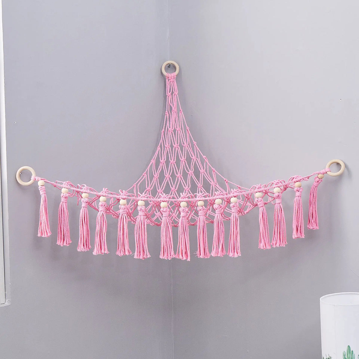 Triangle Wall Hanging Toy Net – Kids Room Storage Hammock