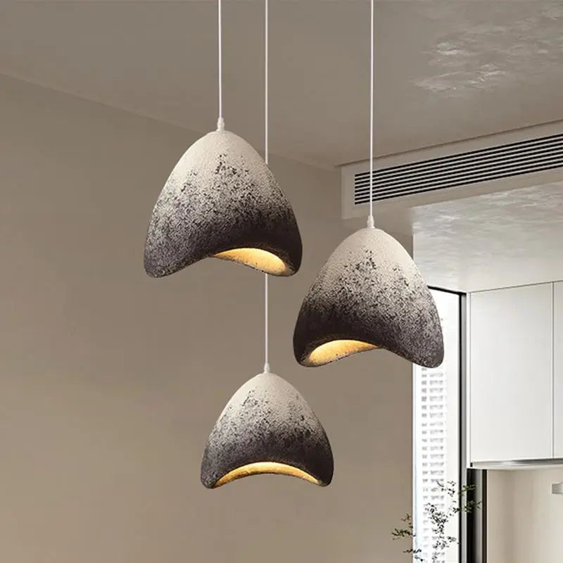 Wabi Sabi Resin LED Pendant Light | Modern Hanging Chandelier