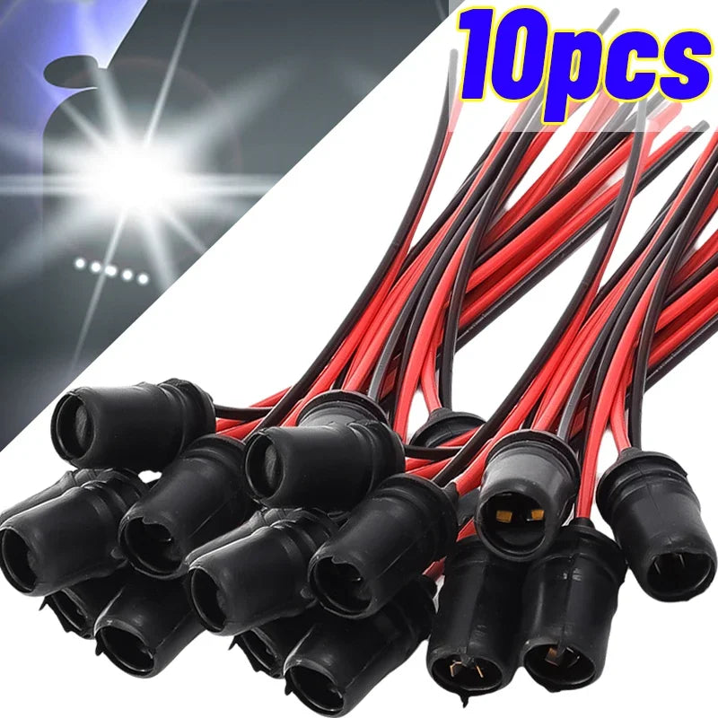 T10 W5W Bulb Socket Connector – Soft Rubber Wire Harness DC12V