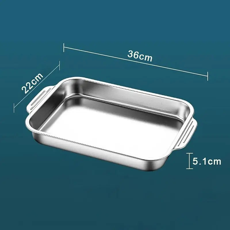 Stainless Steel Baking Pan with Lid – Deep Dish Cookware