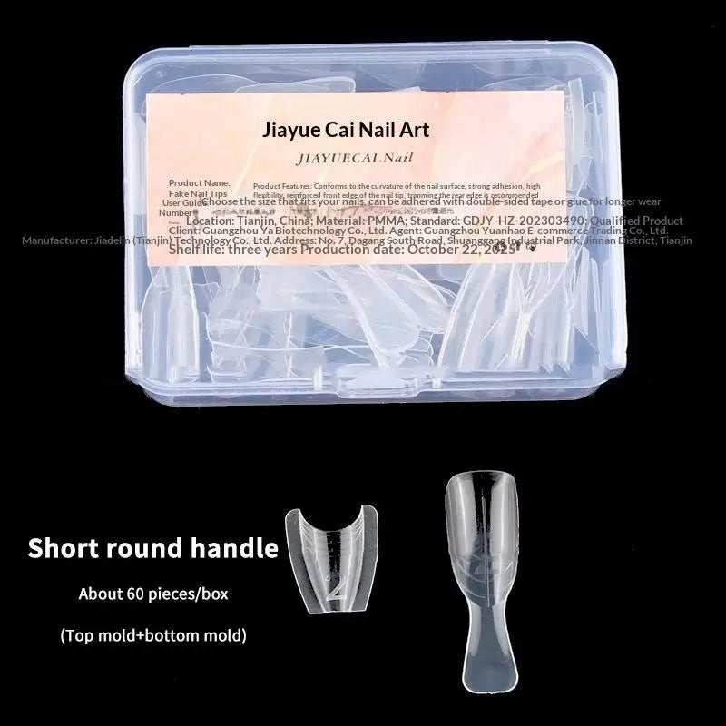 Sandwich Dual Nail Forms 60pcs – Oval Extension Top & Bottom Mold