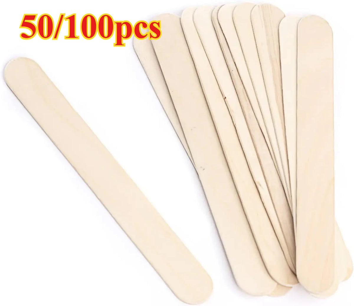 Wooden Craft Sticks – Epoxy Stirring & Popsicle Sticks 50–150 Pc