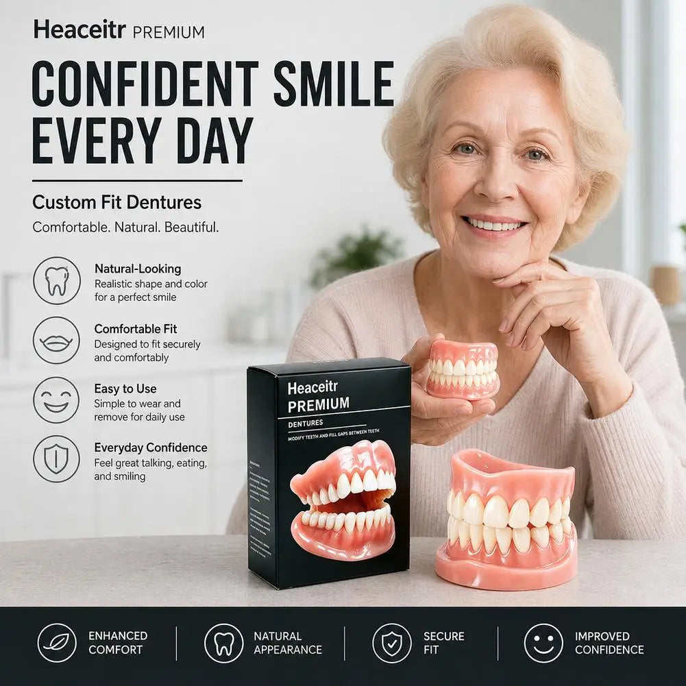 Silicone Cosmetic Denture Set – Natural Instant Smile Fit