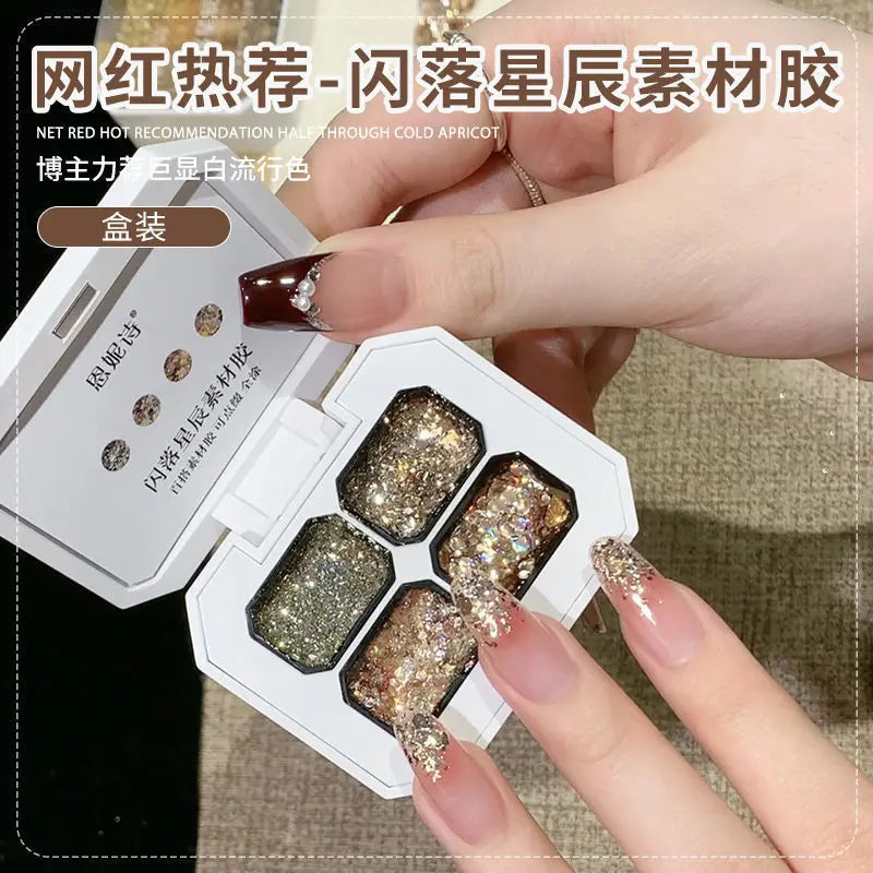 4-Color Gradient Gel Nail Polish Set – UV LED Semi-Permanent