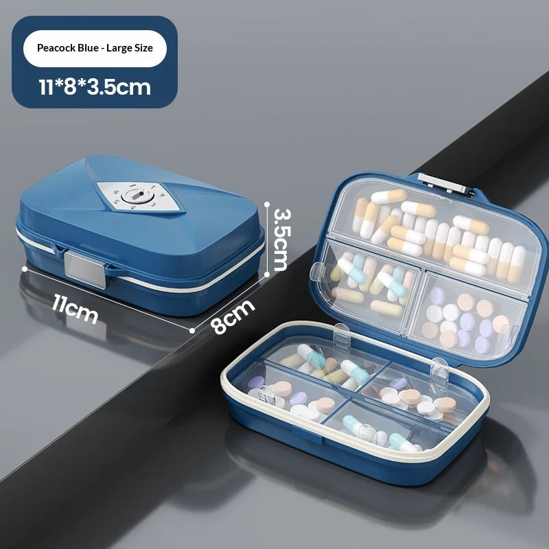 Weekly Pill Organizer – Multi-Compartment Water-Resistant Case
