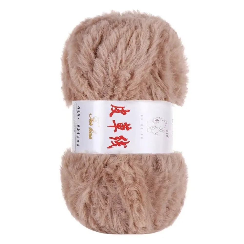 100g Faux Fur Yarn – Fluffy Chunky Anti-Pilling Knitting Yarn